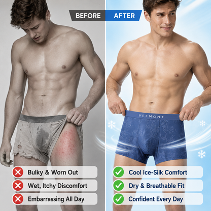 🌊 LAST DEAL 70% OFF ❄ Velmont™ Premium Leakproof Ice Silk Jacquard Men's Boxer