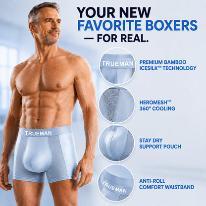 LIMITED DEAL 70% OFF 💎 TRUEMAN™ Premium Leakproof Bamboo IceSilk Boxer