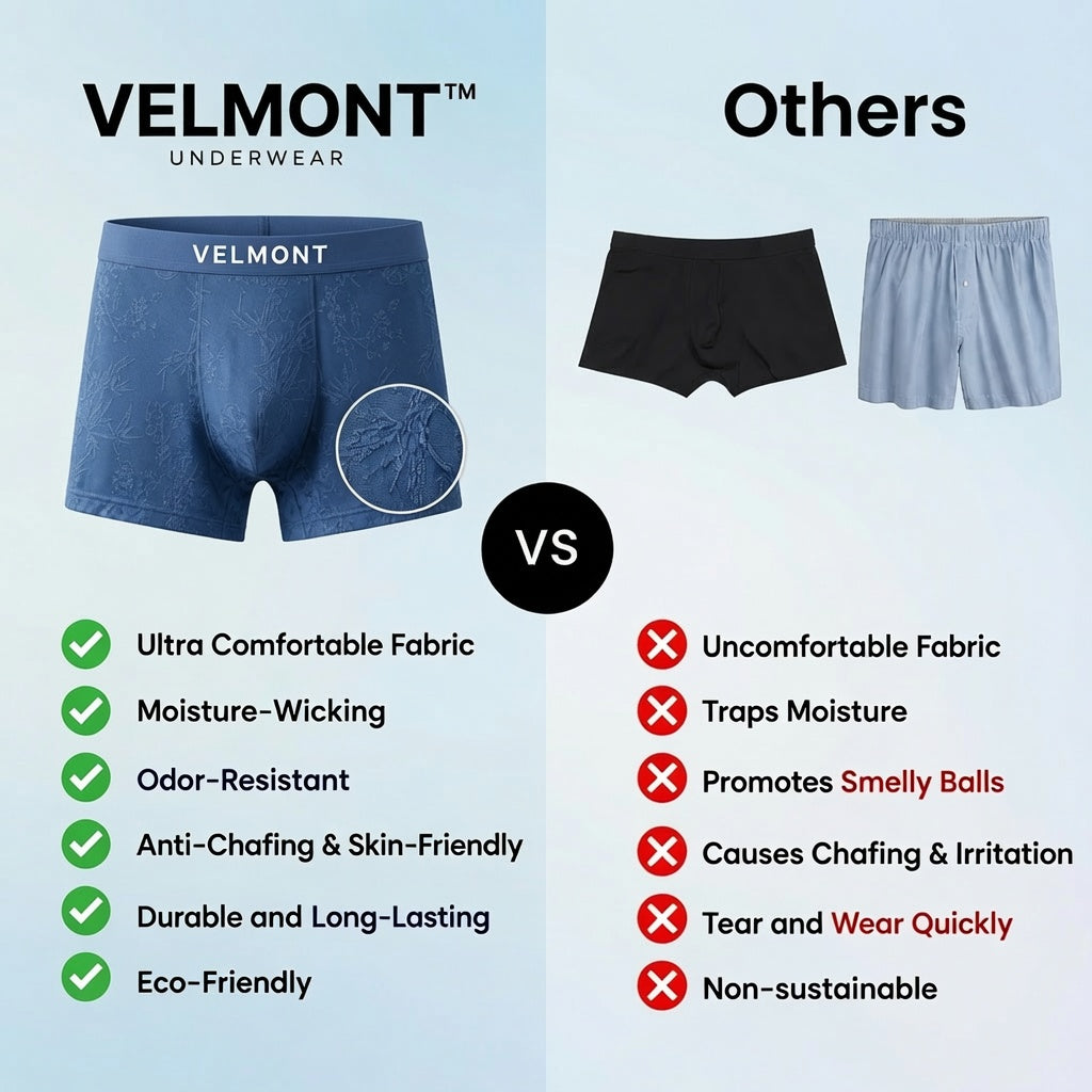 🌊 LAST DEAL 70% OFF ❄ Velmont™ Premium Leakproof Ice Silk Jacquard Men's Boxer