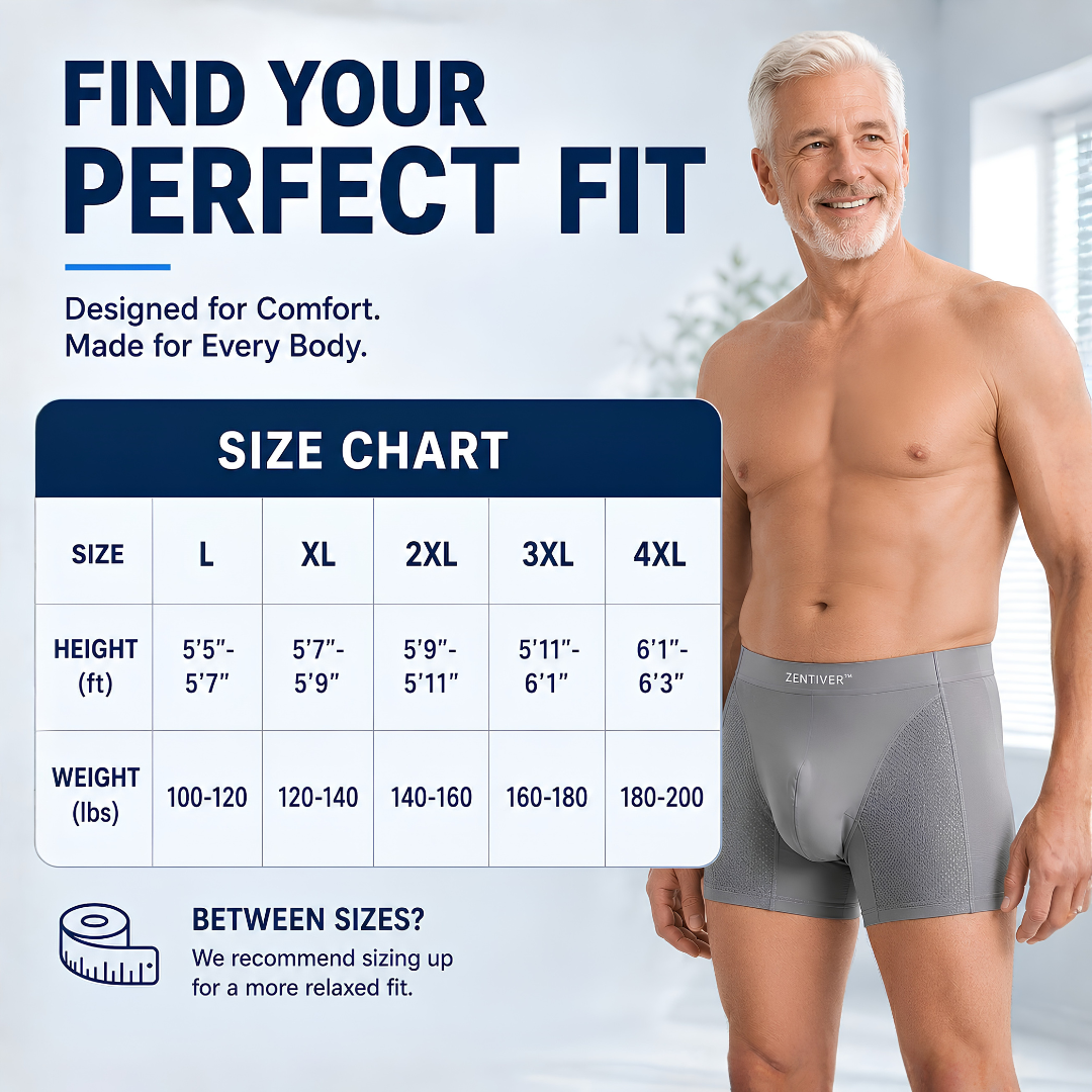 🔥 SUMMER SALE 60% OFF 🌬️ ZENTIVER™ Washable Ultra-Cooling Silk Leakproof Boxers 🍃