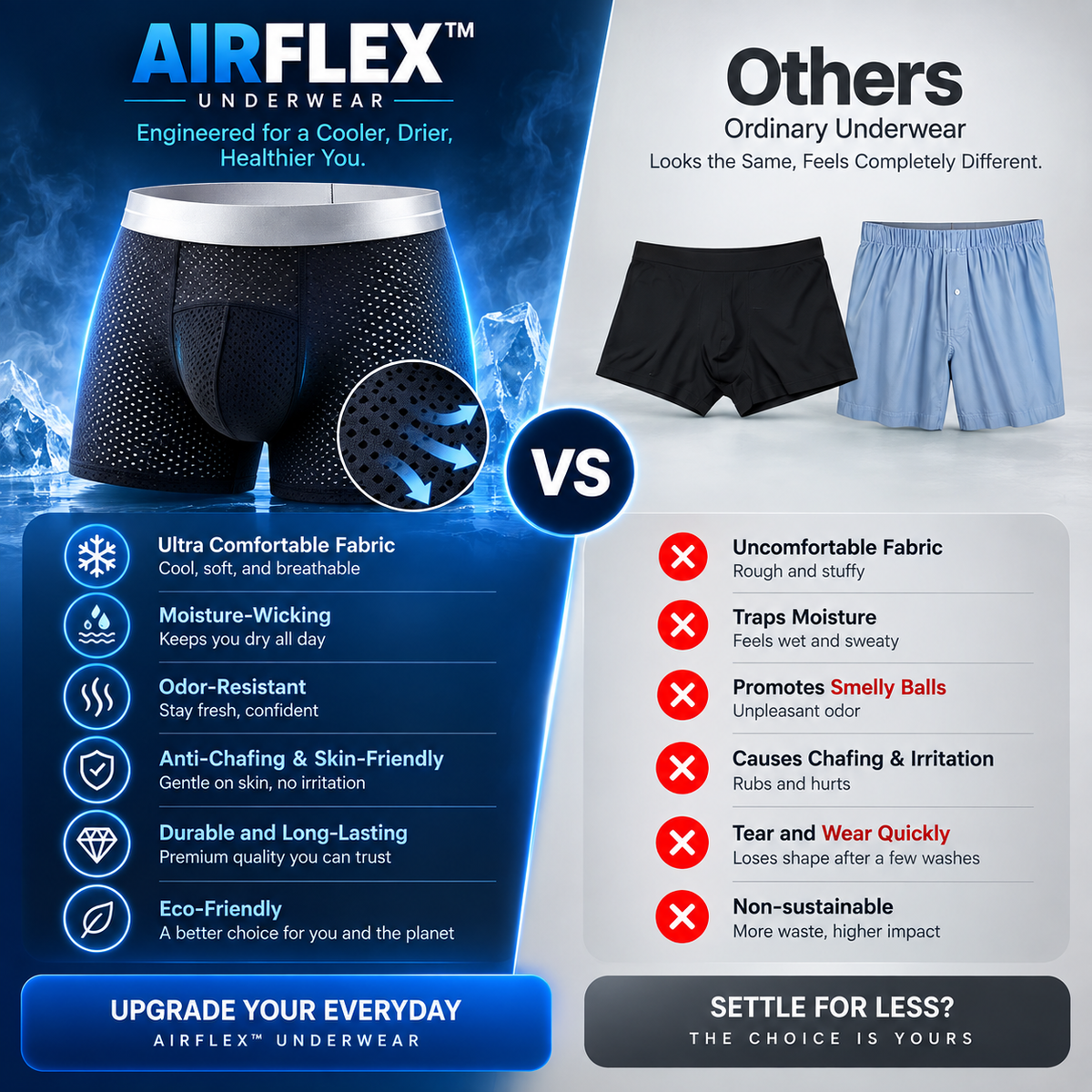 🔥 LAST DAY 70% OFF 🔥 AirFlex™ Premium Leakproof IceSilk Mesh Men's Boxer