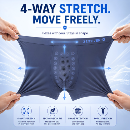 🔥 HOT SUMMER SALE 60% OFF 🔥 Zentiver™ Ice-Cool Leakproof AirModal Boxers – Stay Dry, Cool & Confident ❄️