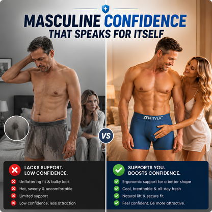 🔥 HOT SUMMER SALE 60% OFF 🔥 Zentiver™ Ice-Cool Leakproof AirModal Boxers – Stay Dry, Cool & Confident ❄️