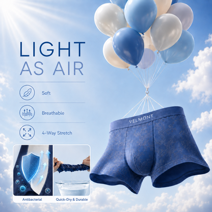 🌊 LAST DEAL 70% OFF ❄ Velmont™ Premium Leakproof Ice Silk Jacquard Men's Boxer