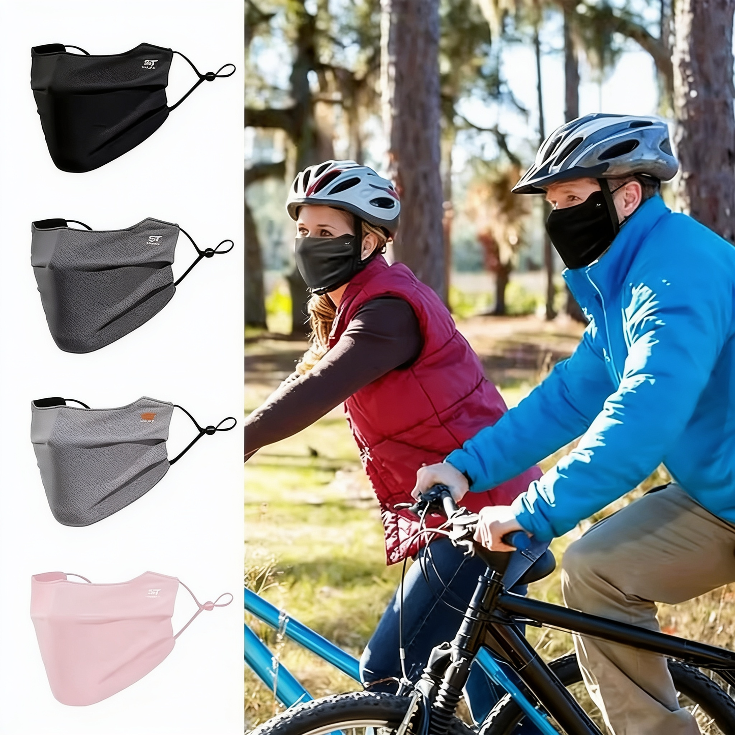 ZENTIVER™ Breathable Ice Silk Face Mask Washable & Reusable