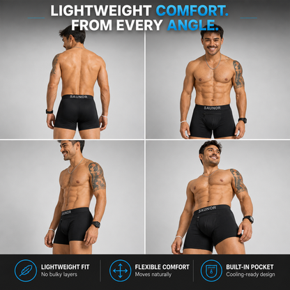 🔥LAST DAY 70% OFF🔥SAUNOR™ Sauna Cooling Briefs for Men – 100% Cotton Cooling Underwear