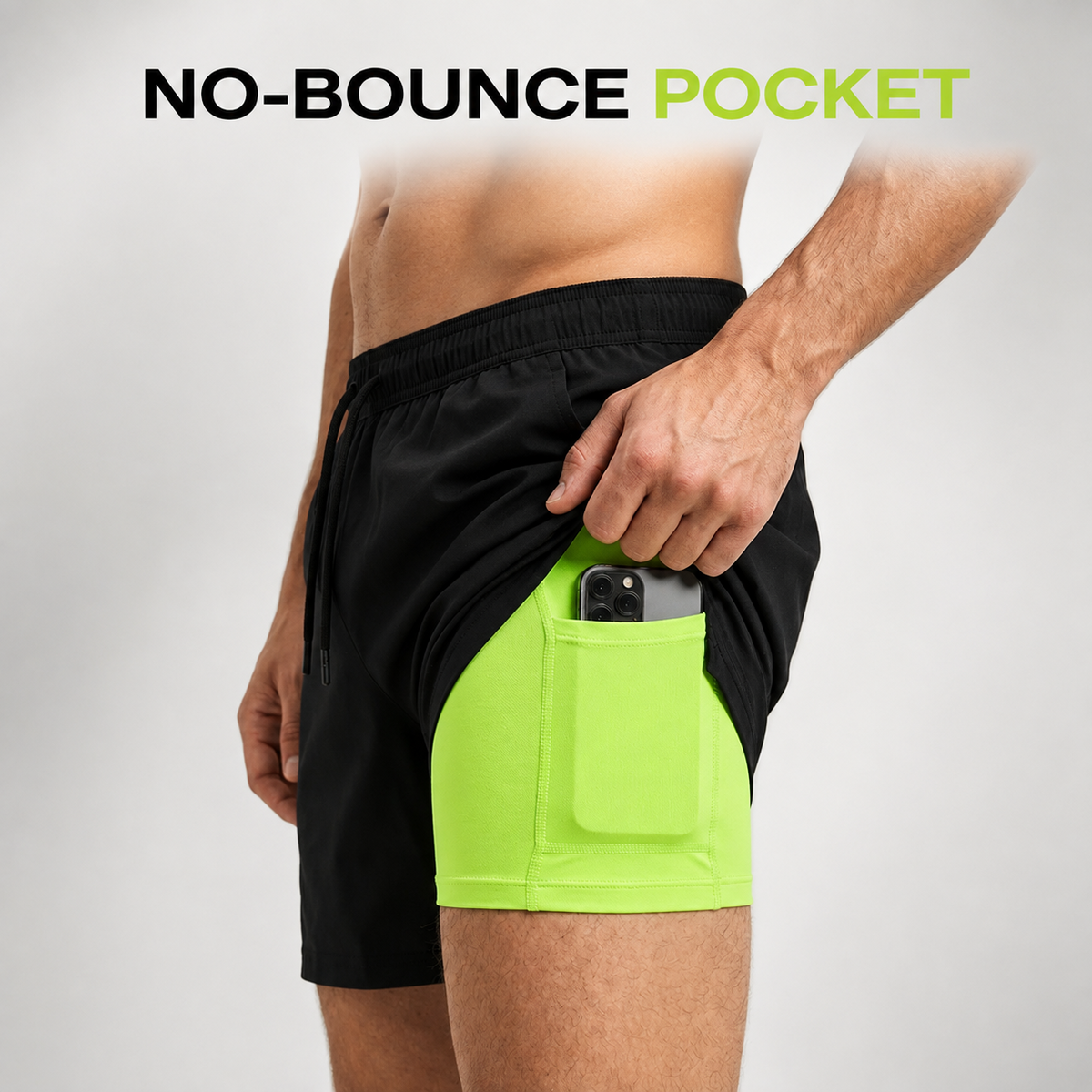 NEW UPGRADED - 60% OFF 🔥 BAZIK™ 2-in-1 Running Gym Shorts with Phone Pockets