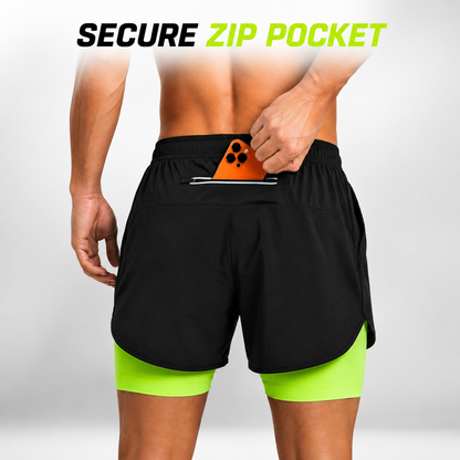 NEW UPGRADED - 60% OFF 🔥 BAZIK™ 2-in-1 Running Gym Shorts with Phone Pockets
