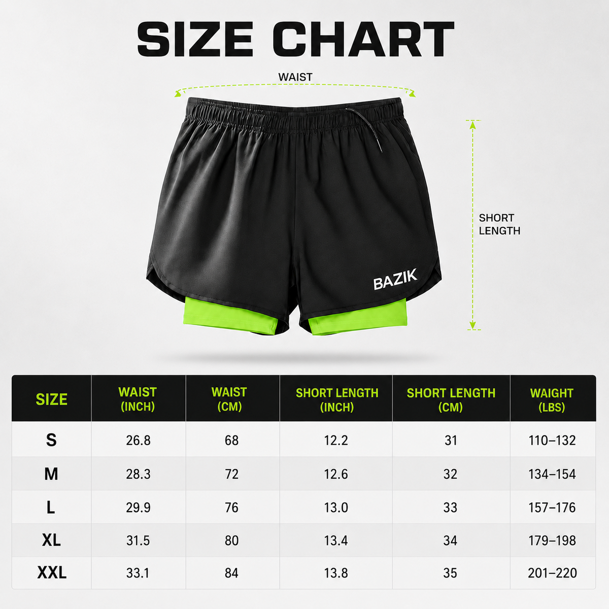 NEW UPGRADED - 60% OFF 🔥 BAZIK™ 2-in-1 Running Gym Shorts with Phone Pockets