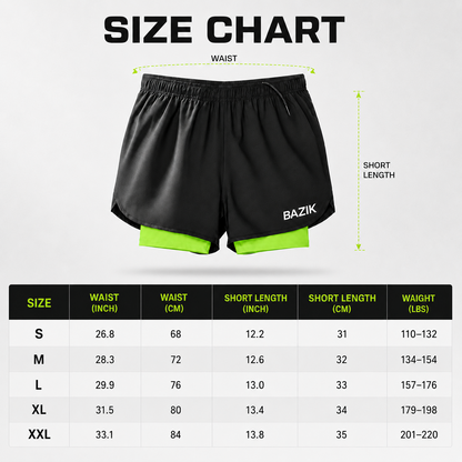 NEW UPGRADED - 60% OFF 🔥 BAZIK™ 2-in-1 Running Gym Shorts with Phone Pockets