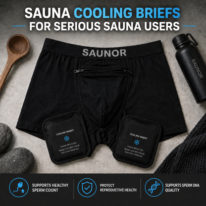 🔥LAST DAY 70% OFF🔥SAUNOR™ Sauna Cooling Briefs for Men – 100% Cotton Cooling Underwear