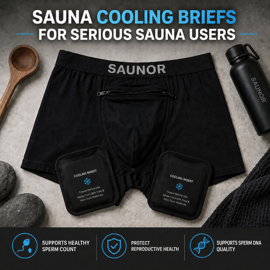 🔥LAST DAY 70% OFF🔥SAUNOR™ Sauna Cooling Briefs for Men – 100% Cotton Cooling Underwear