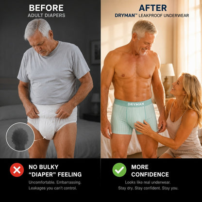 💥LAST DAY 70% OFF💥DryMan™ Ultra-Light IceSilk Leakproof Support Boxer for Men