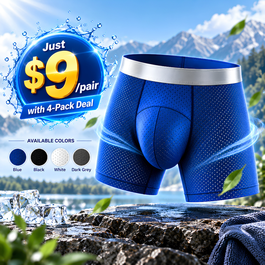 🔥 LAST DAY 70% OFF 🔥 AirFlex™ Premium Leakproof IceSilk Mesh Men's Boxer